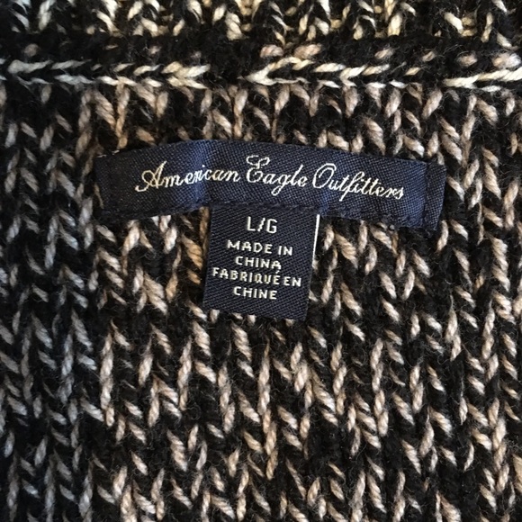NWT American Eagle Outfitters Mixed Marl Knit Pullover Sweater, size Large 🖤 - Picture 7 of 10